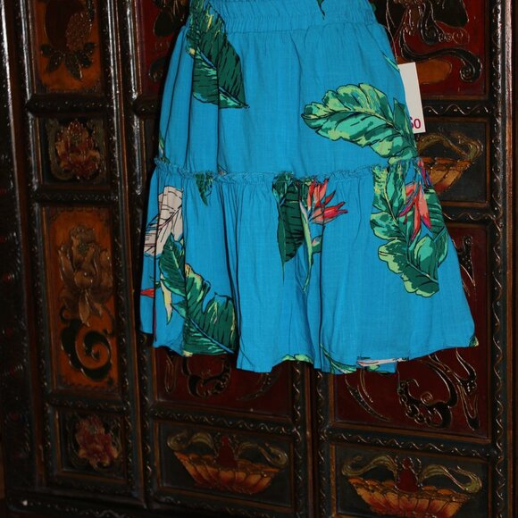 New Tropical Skirt - Plain, Elastic Waist, Ruffle, Flowy - Picture 5 of 5